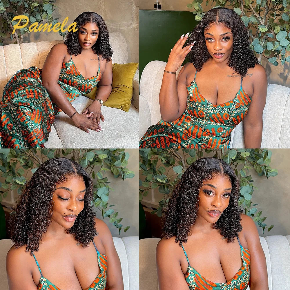 New Trend Lagos Hairline 250 Density Curly Wigs 13x6 Lace Frontal Glueless Wigs Human Hair Water Wave Pre Plucked Ready To Wear