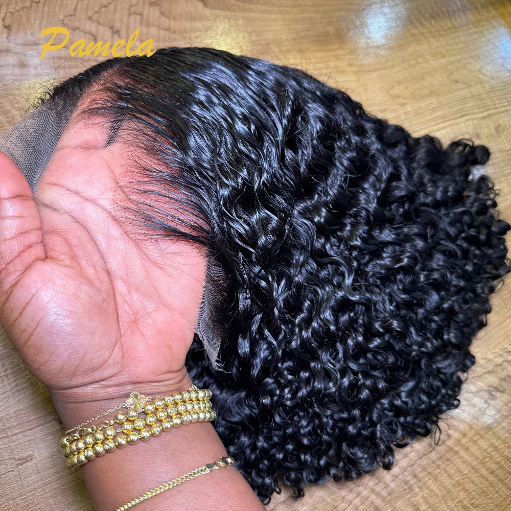 New Trend Lagos Hairline 250 Density Curly Wigs 13x6 Lace Frontal Glueless Wigs Human Hair Water Wave Pre Plucked Ready To Wear