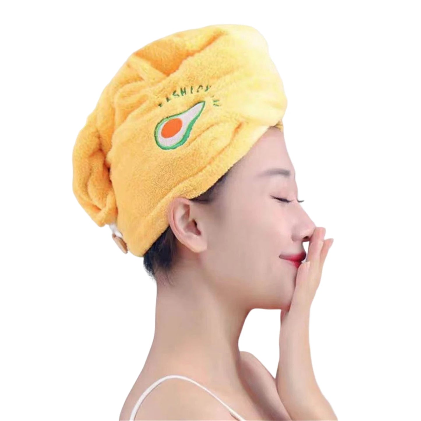 Coral Fleece Hair Towel With Cartoon Embroidery Super Absorbent Thick Soft Bath Cap For Women Men Shower Hair Drying