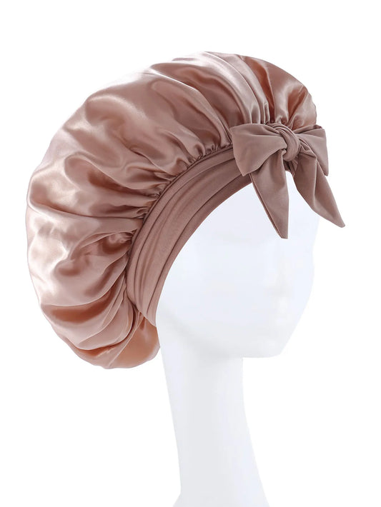 Satin Bonnet Silk Bonnet Adjustable Bonne For Sleeping Hair Bonnet With Tie Band Bonnets For Women Men