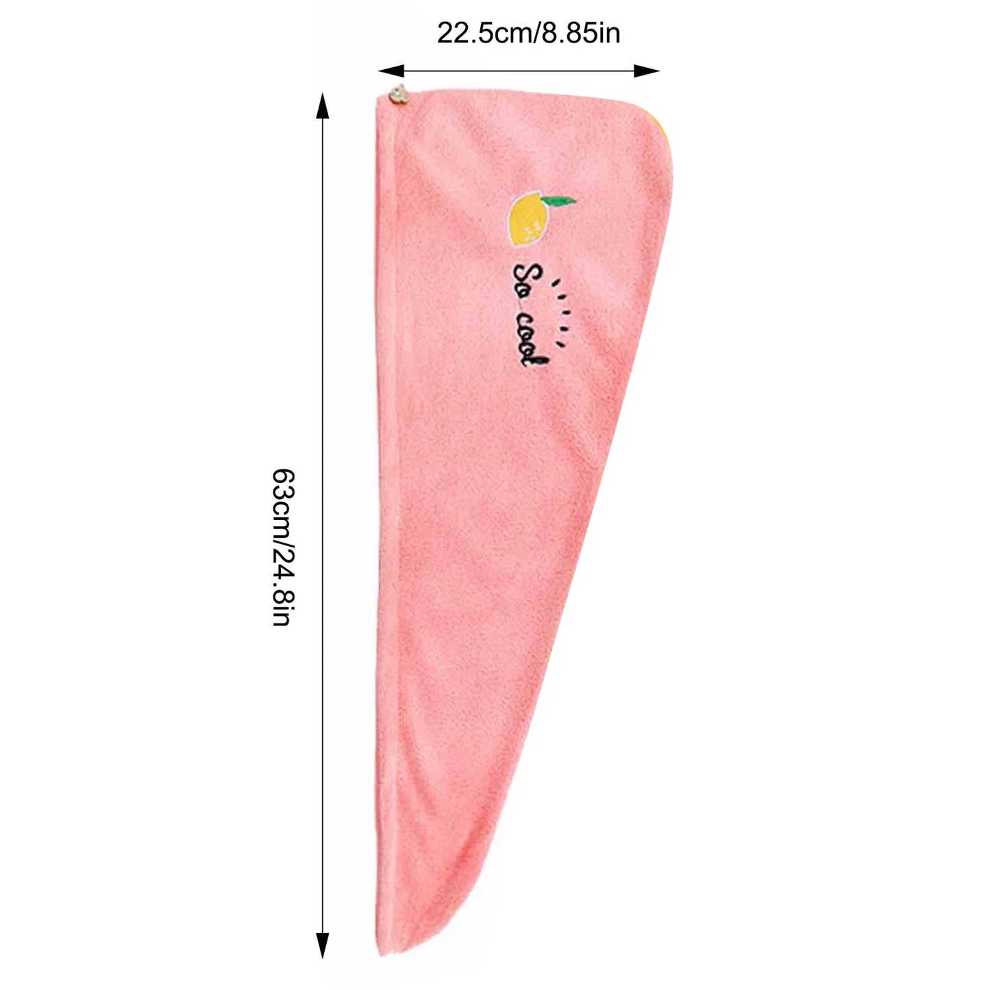 Coral Fleece Hair Towel With Cartoon Embroidery Super Absorbent Thick Soft Bath Cap For Women Men Shower Hair Drying