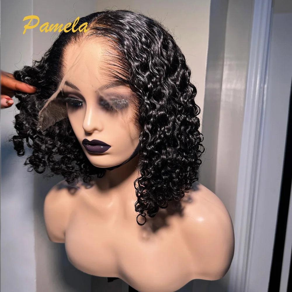 New Trend Lagos Hairline 250 Density Curly Wigs 13x6 Lace Frontal Glueless Wigs Human Hair Water Wave Pre Plucked Ready To Wear