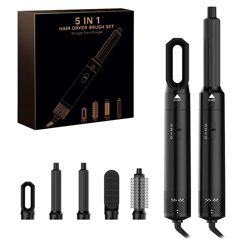 5 In 1 Hair Dryer Comb Set Professional Hot Air Styler For Hair Curling Straightening And Volumizing At Home hair straightener