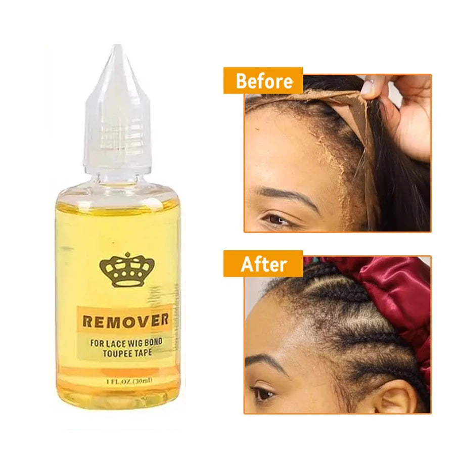 3PCSWig Glue for Front Lace Wig and Lace Glue Remover Set, Invisible Waterproof Hair Replacement Bonding Glue