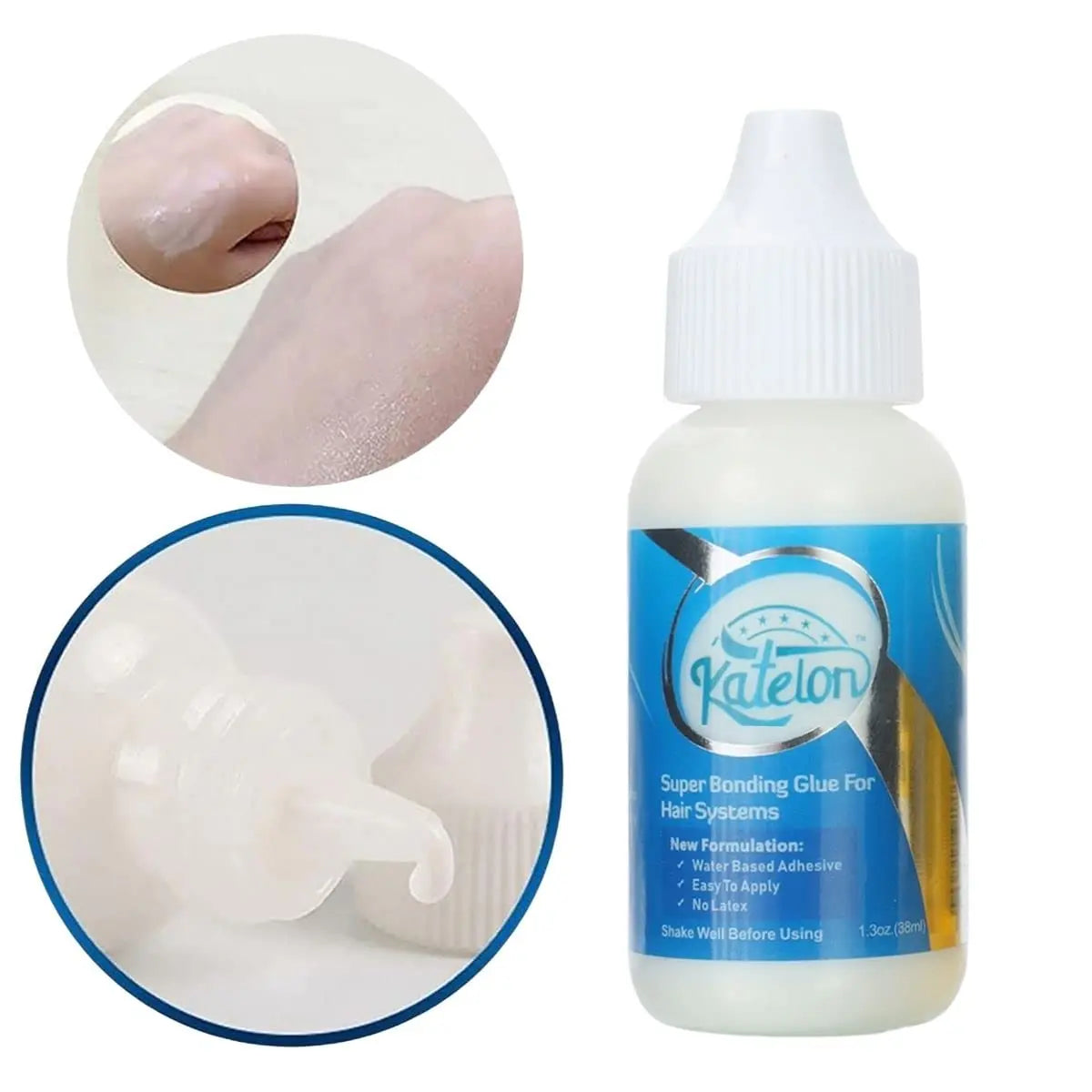 3PCSWig Glue for Front Lace Wig and Lace Glue Remover Set, Invisible Waterproof Hair Replacement Bonding Glue